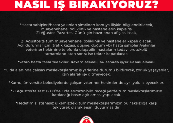21 Ağustos’ta Nasıl İş Bırakıyoruz?