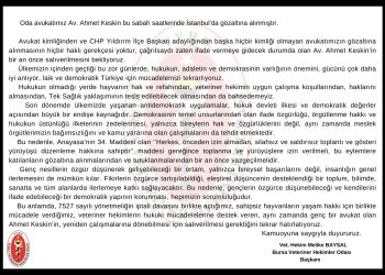 ODA AVUKATIMIZ GÖZALTINA ALINDI