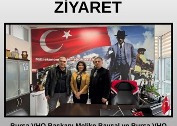 Bursa VHO Başkanı Melike Baysal ve Bursa VHO yönetim kurulu üyesi Yusuf Enginar Bursa Yenişehir İlçe Tarım ve Orman Müdürü Veteriner Hekim Mehmet Akın’ı ziyaret etti.