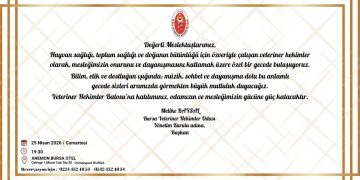 Dünya Veteriner Hekimler Günü Balosu Daveti