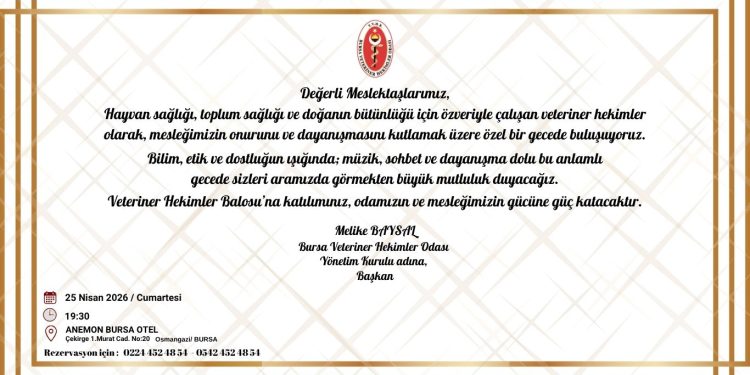 Dünya Veteriner Hekimler Günü Balosu Daveti