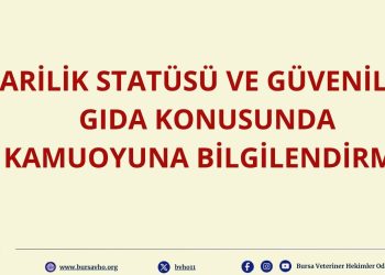 ARİLİK STATÜSÜ VE GÜVENİLİR GIDA KONUSUNDA KAMUOYUNA BİLGİLENDİRME