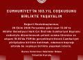 Cumhuriyet’imizin 103.Yaşını Birlikte Kutlayalım